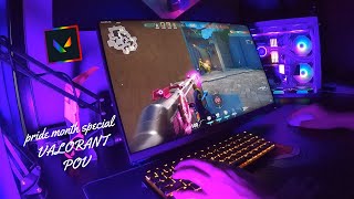 Pride month special rainbow setup ! // VALORANT POV ASMR screenshot 2