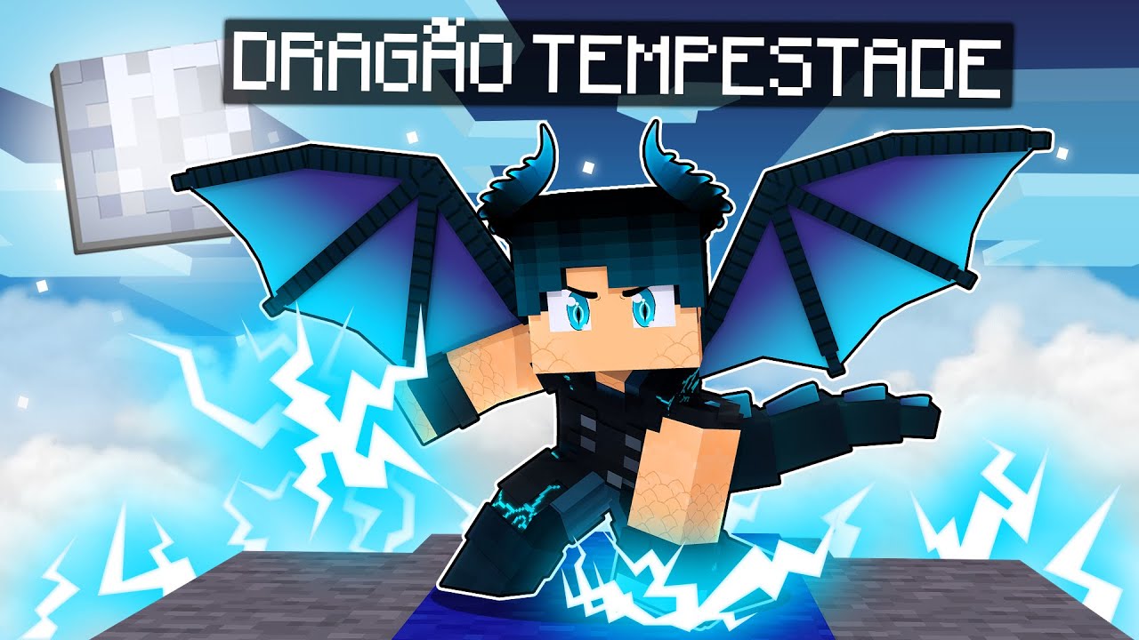 JOGANDO como um DRAGÃO TEMPESTADE no Minecraft