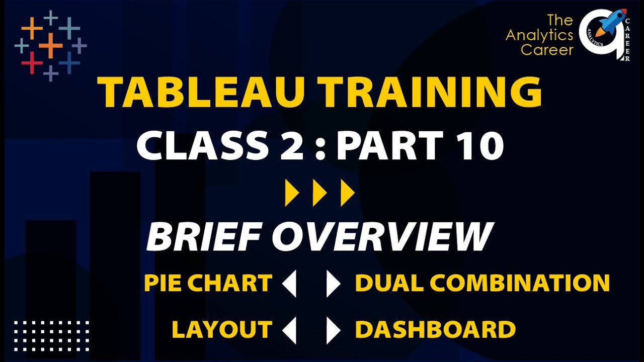 TABLEAU CLASS 2 [ PART 10 ] A brief overview of Pie Chart, Dual ...