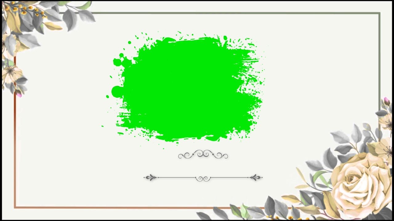 Latest Wedding Invitation Video Without Text | Free Green Screen
