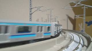 鉄道模型 Nゲージ マイクロエース製 E231系 JR線東京メトロ東西線乗り入れ車両 走行動画