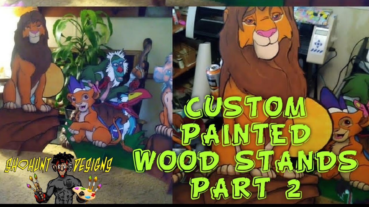 CUSTOM PAINTED WOOD CUT OUTS....PART 2.... - YouTube