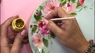 Como pintar platos y copas de Cristal con pintura acrílica, te vas a sorprender.