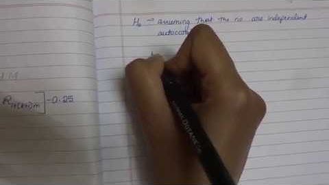 SMS#7: Autocorrelation Random Number Test | An example problem