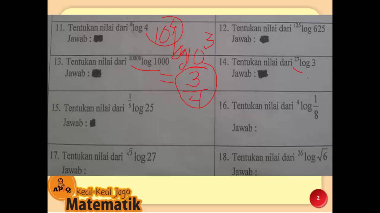 Latihan 02 Logaritma Pangkat Minus YouTube latihan-02-logaritma-pangkat-minus-youtube