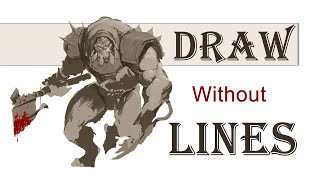Learn how to draw without using lines - Ork from 40k