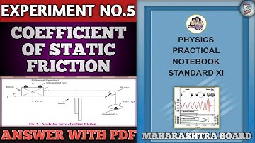 EXPERIMENT NO.5  COEFFICIENT OF STATIC FRICTION.#class11th#experiment #karangautamsmartstudy