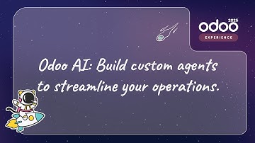 Odoo AI: Build custom agents to streamline your operations.