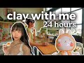 Sculpting as much as i can in 24 hours  clay  glaze with me  small business diaries studiovlog