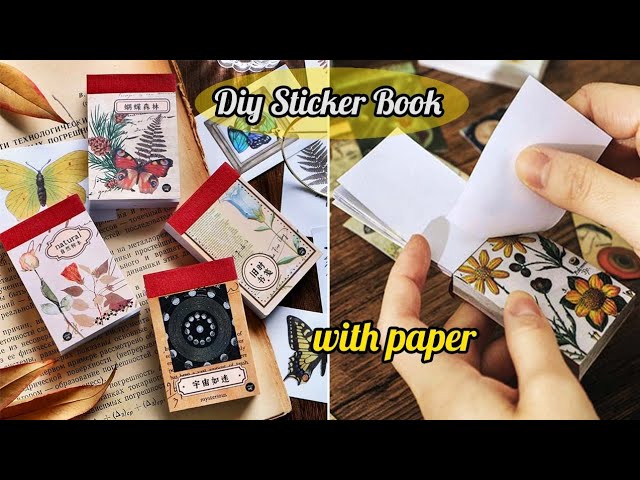 How to make Journal Vintage stickers book _ DIY journal deco