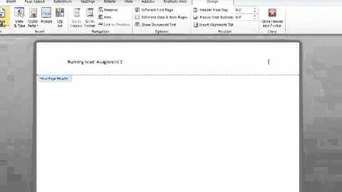 How to Add a Running Header