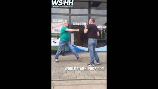 Old Man Knocks Out A Drunk Guy With A Slap!