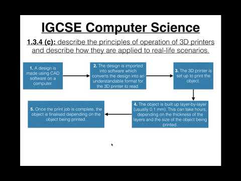 48 IGCSE Computer Science Tutorial  1 3 4 c – 3D Printers