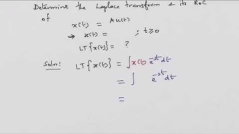 Determine the Laplace transform and RoC of some standard signals part 1