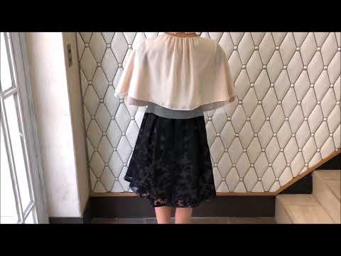 30代向けシフォンショールスタイルボレロの動画！結婚式ワンピースならPourVous