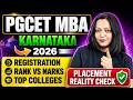 Karnataka PGCET MBA 2026 Full Process | Registration | Rank vs Marks | Top Colleges &amp; Placements