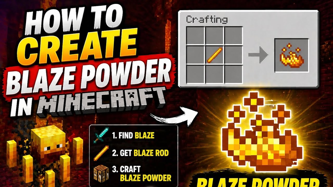 How to Make Blaze Powder in Minecraft ⚡ | Beginner Tutorials #Minecraft ...