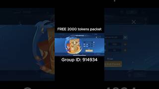 FREE 2000 tokens packet in the group #hok #honorofkings