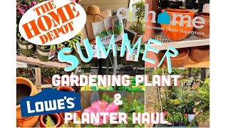 Summer Gardening Plant & Planter Haul-Lowes, Home Depot, At Home Store
