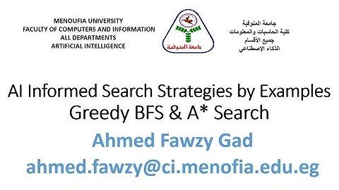 AI Informed Search Strategies by Example  - Greedy BFS & A* Search