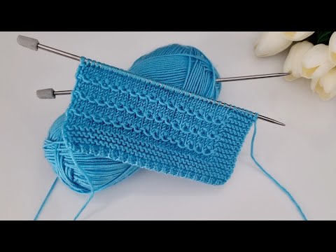 İki Sırada Örülen Kolay Örgü Yelek Modeli 🧿 knitting crochet desen patik battaniye kazak süveter