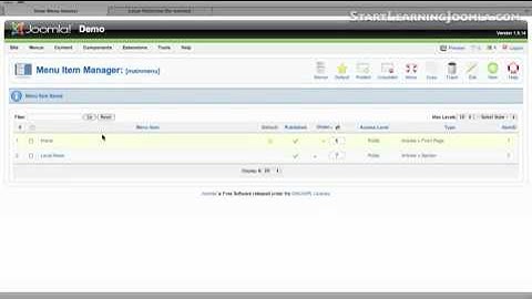 Start Learning Joomla Menus