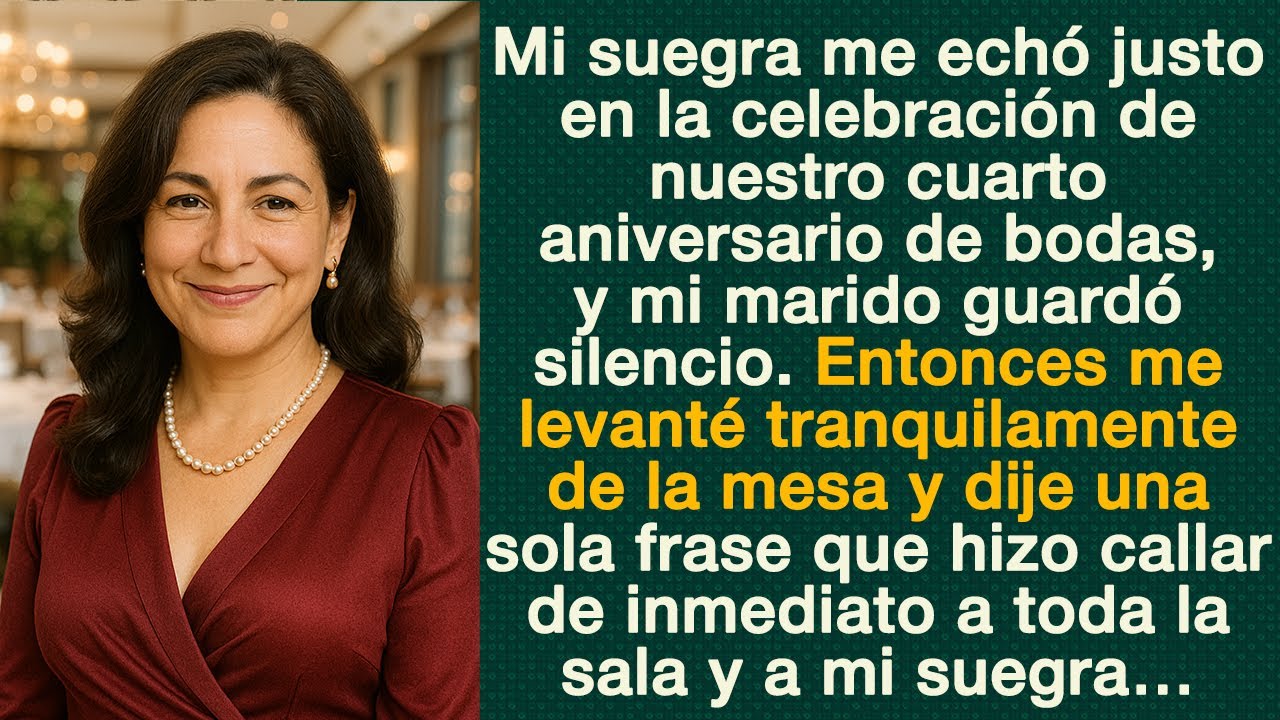 Mi suegra me echó justo en la celebración. Entonces dije una sola frase...