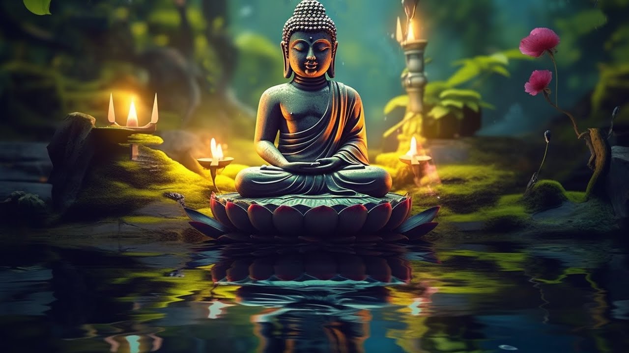 Peaceful Temple - Zen Garden with Buddha Flute Music - Meditation Music ...