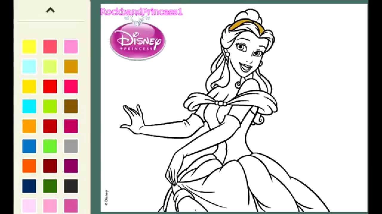 Disney Online Coloring Games For Girls Princess - YouTube