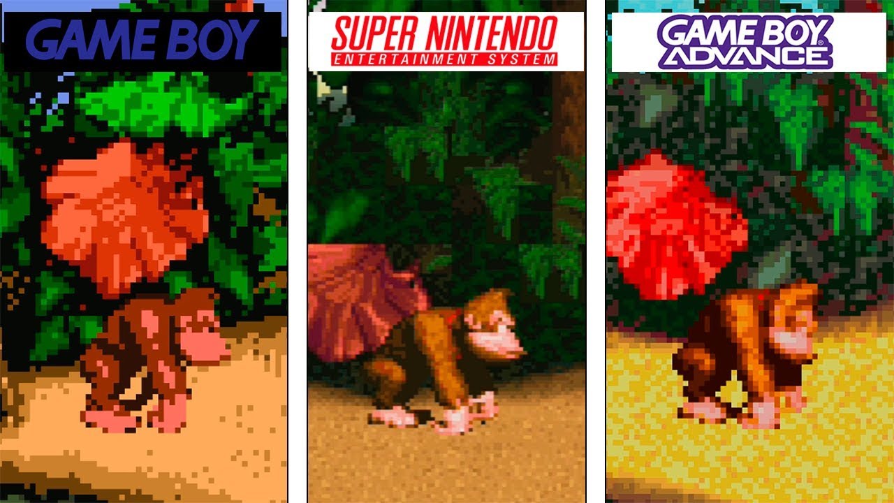 Donkey Kong Country | SNES GBC vs GBA | Graphics Comparison - YouTube