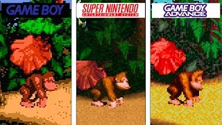 Donkey Kong Country Snes Vs Gbc Vs Gba Graphics Comparison