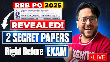 🔴 2 Secret Papers Revealed ✅✅ Most Expected Paper RRB PO Prelims 2025 QUANT | Harshal Agrawal
