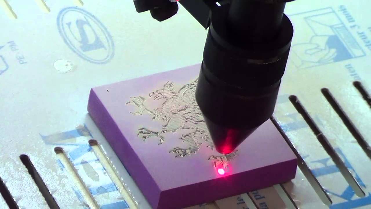 Verdorie Bestaan Geletterdheid rubber stamp laser engraving, monster laser engraving, China laser engraving  machine, - YouTube