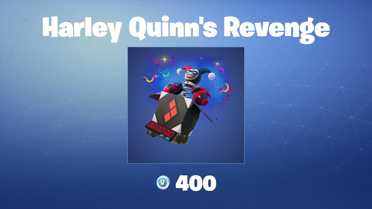 Harley Quinn's Revenge Fortnite Back Bling YouTube