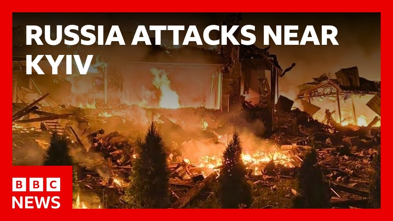 Three killed in Russian missile attacks near Kyiv | BBC News
