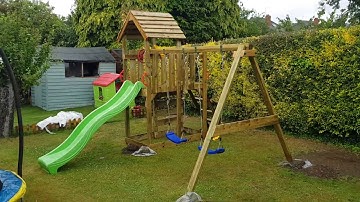 Wickey MultiFlyer Wooden Climbing Frame professionally assembly by Climbing Frame Installer