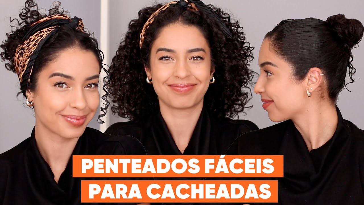 5 PENTEADOS FÁCEIS PRA CABELO CACHEADO | JULIANA LOUISE