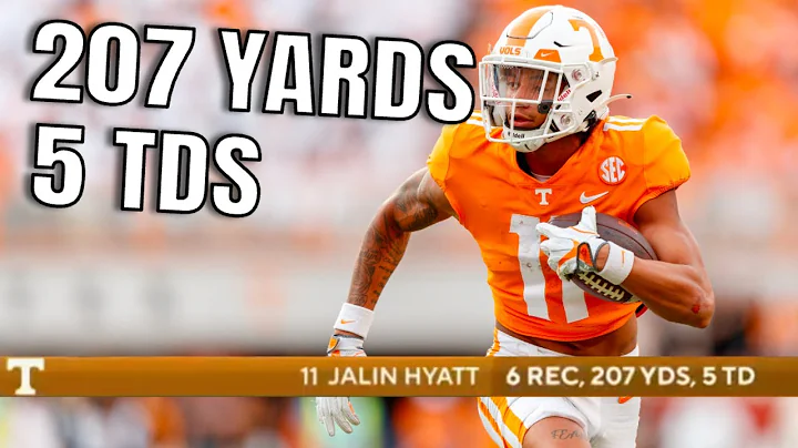 Tennessee WR Jalin Hyatt LEGENDARY Highlights vs A...