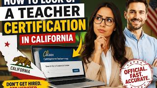 How to look up a teacher certification in California