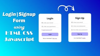 Fading Login - Signup Form using HTML CSS Javascript