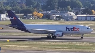 FedEx Express Airbus A300F4-605R [N652FE] Takeoff from PDX