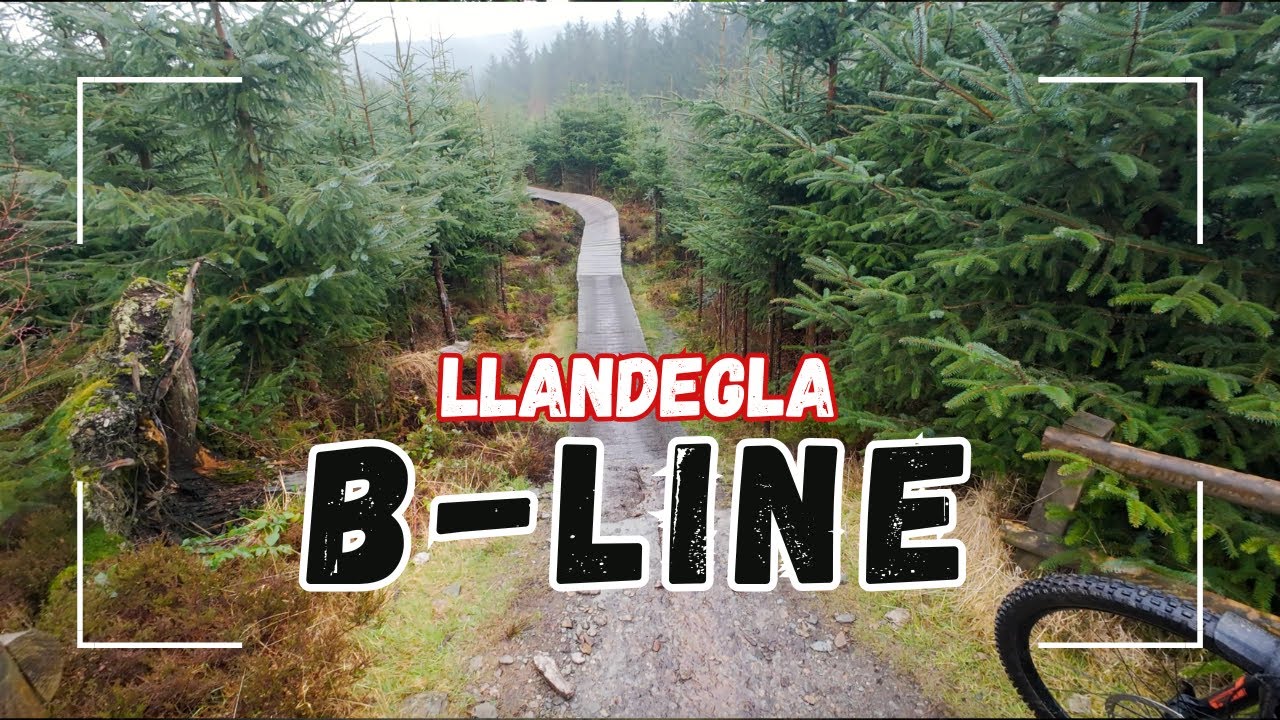 Amature Rider Riding Llandegla's B-Line Black Run 