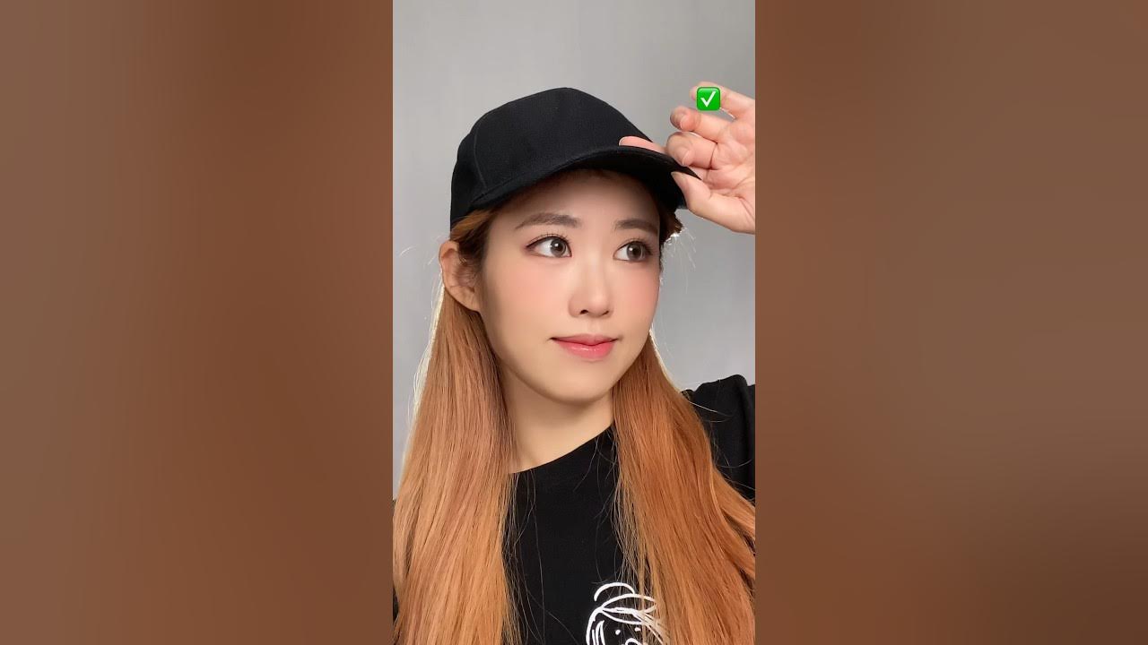 모자 쓰면 얼굴 커지는분들 꼭 보세요! | 캡모자 예쁘게 쓰는법 - YouTube