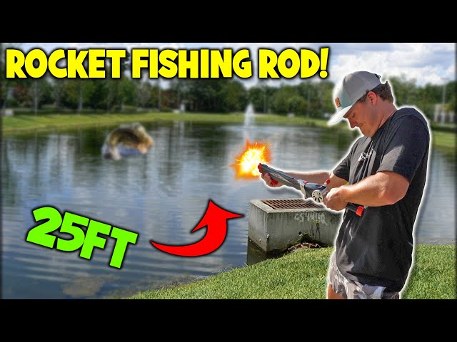 Testing the Rocket Fishing Rod. It ACTUALLY WORKS!! 