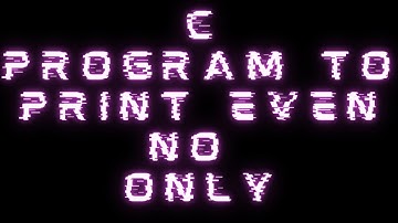 Write C Program In Which Keep Taking Number From User Until User Enter Odd Number || #19 #clanguage