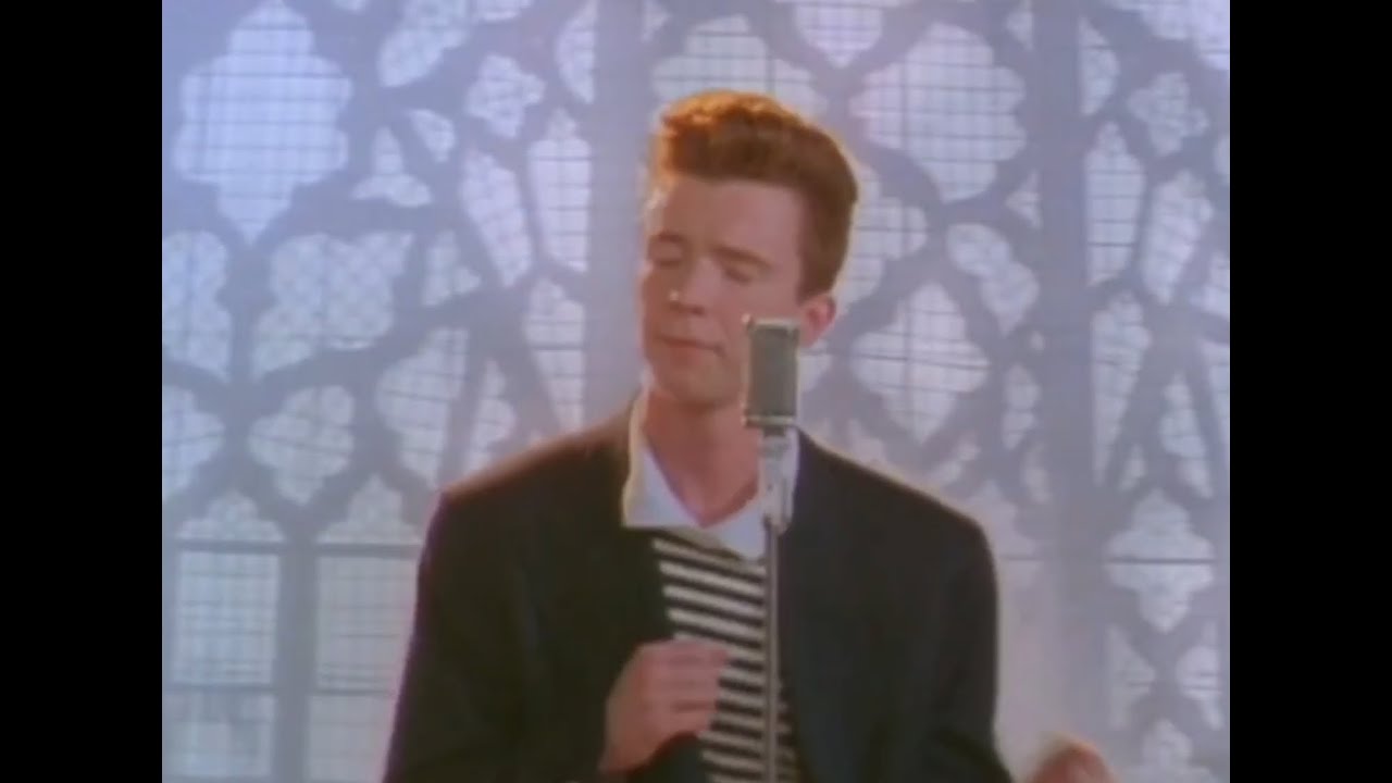 Rickroll but every word is an image - YouTube