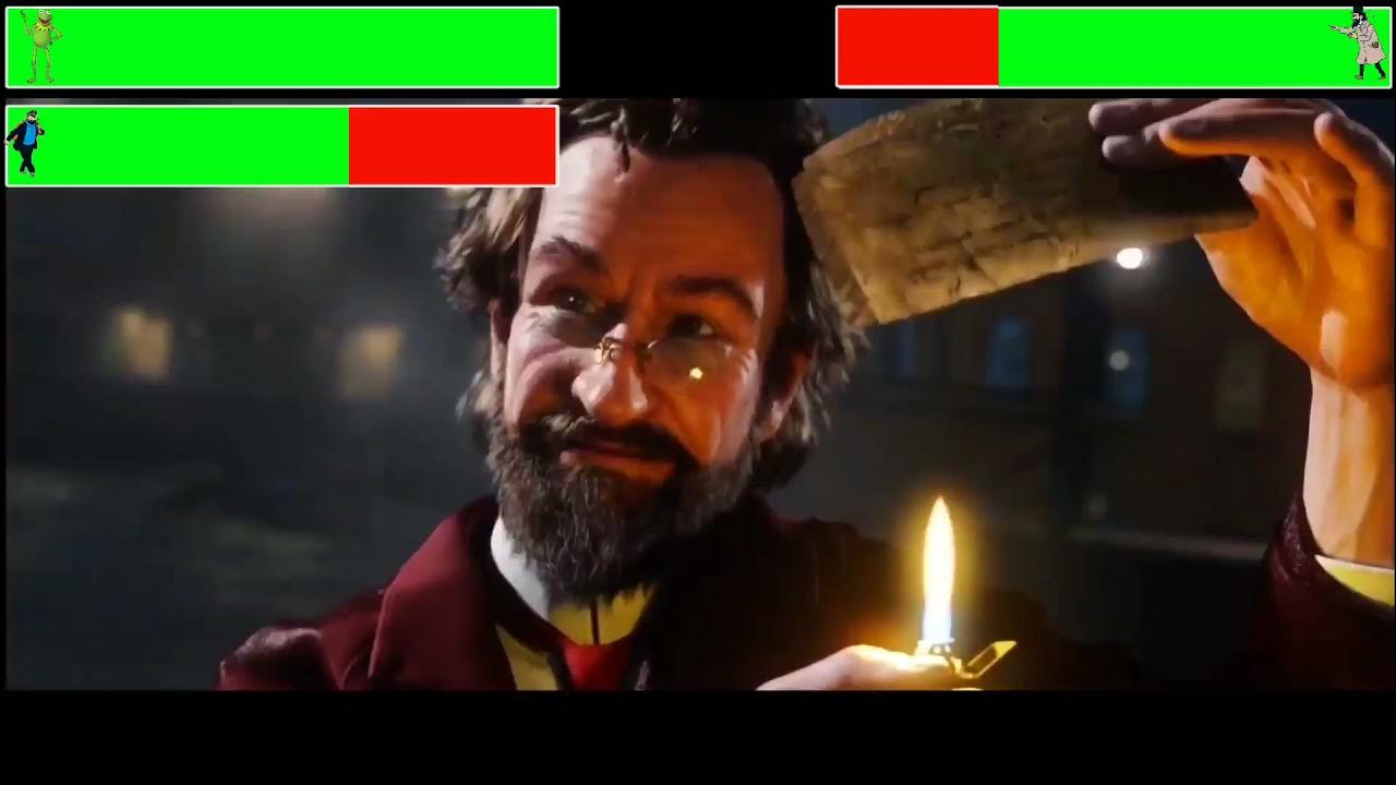 Kermit & Captain Haddock vs. Sakharine with healthbars YouTube