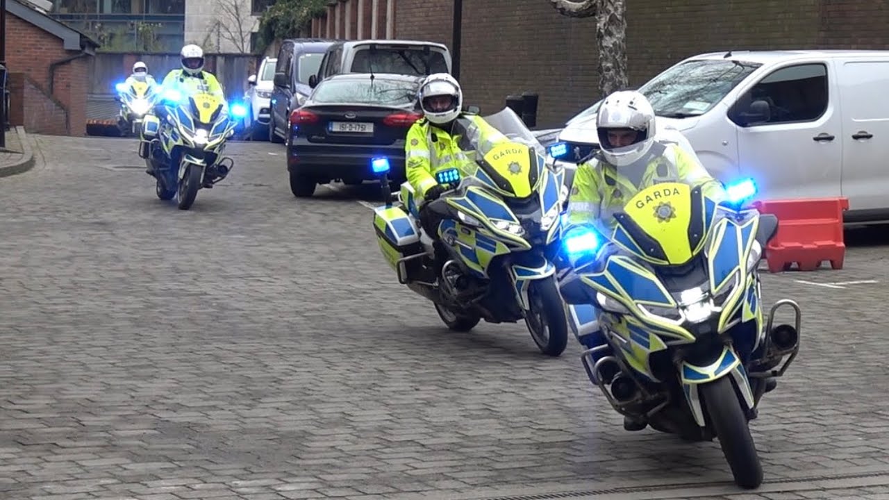 ** BIKE DEPLOYMENT ** Garda X6 BMW RT1250’s Roads Policing Units Responding to Dublin Airport 