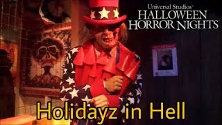 4K - Low Light Holidayz In Hell Full Walkthrough At Hhn 2019