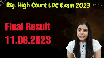 Raj. High Court LDC Exam 2023 ॥ Final Result ॥ Learn With Rajani